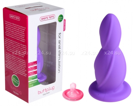 Силиконовая большая анальная пробка на присоске Butt Plug
