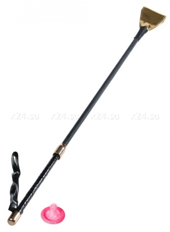 Длинный стек с золотым наконечником Riding Crop