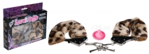 Наручники леопардовые на цепочке Love Cuffs