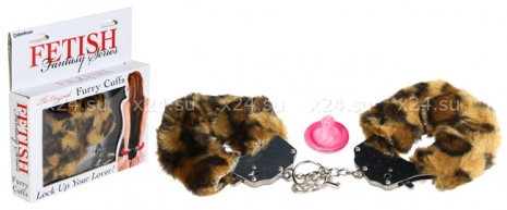 Металлические наручники с мехом Furry Cuffs