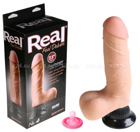 Реалистичный вибратор на мощной присоске Real Feel 4