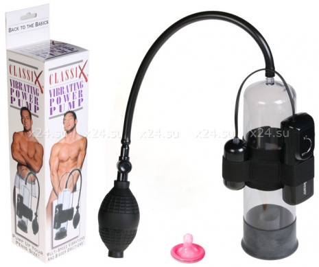Вакуумная помпа для мужчин с вибрацией Vibrating Power Pump
