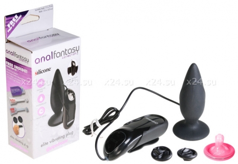 Анальная вибрирующая пробочка Elite Vibrating Plug (7 режимов)