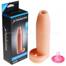 Расширяющая пенис насадка с креплением на мошонке Real Feel Enhancer
