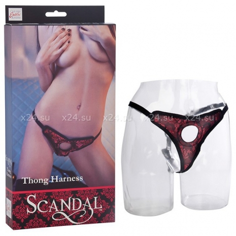 Страпон-трусики для фаллоса Thong Harness Scandal