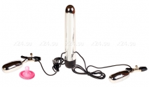 Классический вибратор с вибро-зажимами для сосков Powerful Vibrating Micron