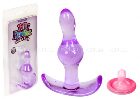 Небольшая анальная гибкая пробка для ношения Jelly Rancher Wave T-Plug