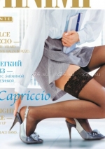 Чулки CAPRICCIO с кружевом на силиконовой ленте белые S/M (40 den)