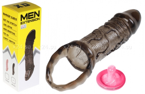 Стимулирующая насадка на пенис с фиксацией на мошонке Men Extension