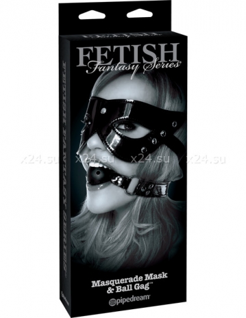 Лакированный комплект Masquerade Mask & Ball Gag