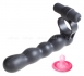 Эрекционное вибро-кольцо с гнущимся анальным стимулятором Posable Partner Double Penetrator0