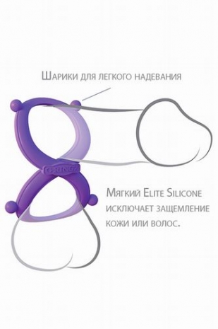 Эрекционное кольцо с фиксацией мошонки Infinity Ring