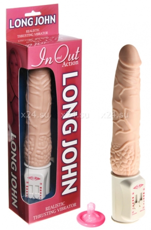 Фрикционный вибрирующий фаллос LONG JOHN VIBRATOR (5 скоростей)