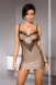 Сорочка с кружевом на косточках цвета Мокко Fibi Chemise SM0