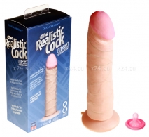 Фаллос The Realistic Cock 8'' (насадка к страпон-трусикам) вторая кожа