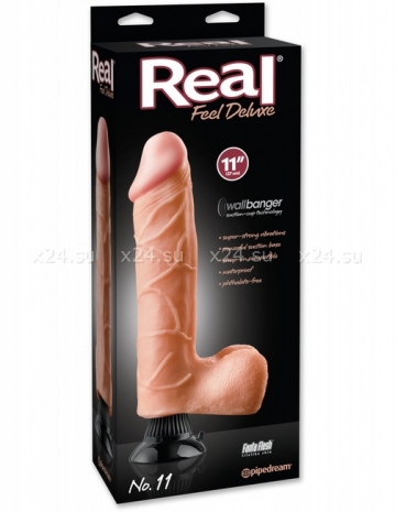 Гигантский фаллос с вибрацией на присоске Real Feel Deluxe 11