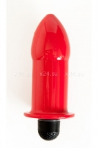 Большая анальная вибровтулка Black&Red