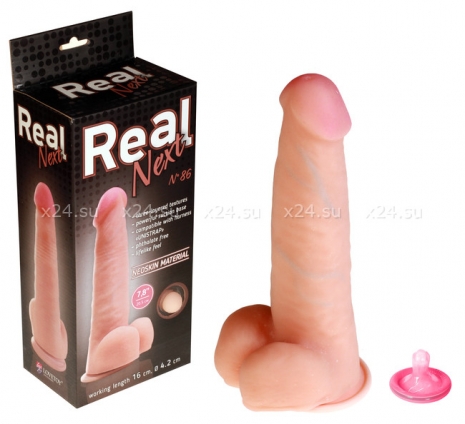 Реалистичный фаллос на присоске Real Next 7,8'' 86 (вторая кожа)