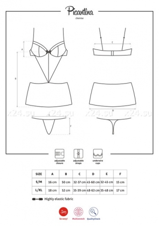 Полупрозрачное черное мини-платье с открытыми боками Picantina Chemise SM