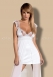 Белоснежная комбинация с прозрачной длинной юбкой Feelia Gown SM0