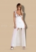 Белоснежная комбинация с прозрачной длинной юбкой Feelia Gown SM2
