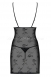 Чёрная эротичная сорочка со стрингами Bride Chemise SM2