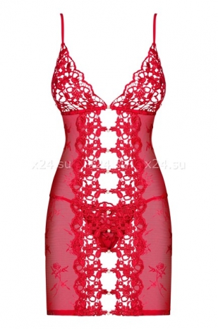 Красная эротичная сорочка со стрингами Bride Chemise SM