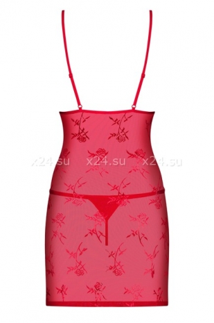 Красная эротичная сорочка со стрингами Bride Chemise SM