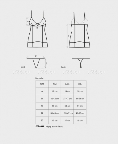 Белая сорочка с кружевом Bisquella Chemise LXL