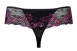 Чёрно-малиновые трусики с кружевом Amarone Thong SM6