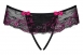 Открытые чёрно-малиновые трусики Amarone Crotchless Thong SM5