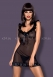 Чёрная прозрачная сорочка Electra Chemise SM0