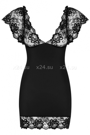 Черная сорочка с кружевом Imperia Chemise SM