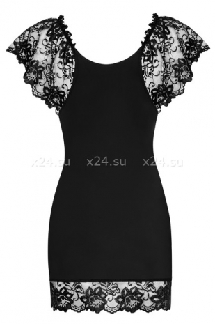 Черная сорочка с кружевом Imperia Chemise SM