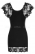 Черная сорочка с кружевом Imperia Chemise SM3