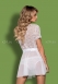 Белоснежный пеньюар с кружевным верхом с пояском Swanita Robe SM3