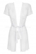 Белоснежный пеньюар с кружевным верхом с пояском Swanita Robe SM4