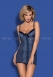 Синяя сорочка с кружевом на косточках Auroria Chemise SM0
