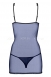 Синяя сорочка с кружевом на косточках Auroria Chemise SM4