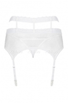 Белый кружевной пояс со стрингами Swanita Garter Belt SM