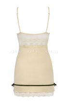 Сорочка цвета шампань с кружевом Carmelove Chemise SM