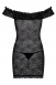 Черное платье с открытыми плечами и вырезом на груди с украшением Diamond Chemise SM5