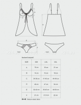 Черная комбинация на косточках Blackardi Babydoll SM
