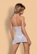 Белая сорочка с бежевым кружевом Bisquitta Chemise SM1