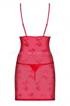 Красная эротичная сорочка со стрингами Bride Chemise LXL