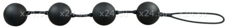 Анальные четырехрядные шарики со смещенным центром тяжести Velvet Black Balls
