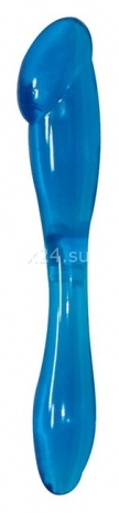 Гладкий двусторонний стимулятор Galaxia Blue