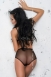 Черный комплект с трусиками высокой посадки Olivia set SM1
