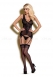 Черный корсаж с бархатным узором Emperita Corset LXL3