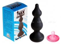 Небольшая рельефная анальная втулка Sex Expert